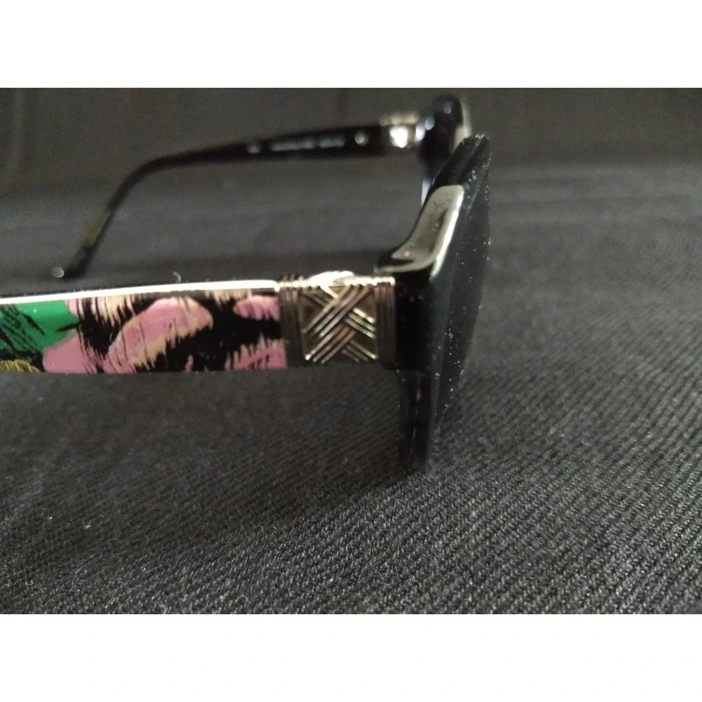 Vera Bradley Sunglasses Havana Rose‎ Black Silver-Tone Womens & Max Studio Case